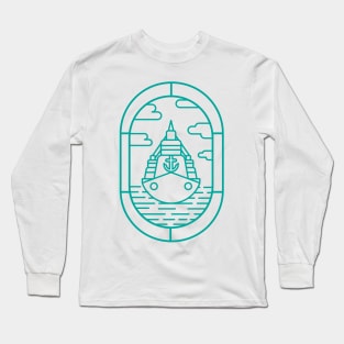 illustration ship Long Sleeve T-Shirt